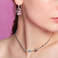 PINK HEART COLLARBONE NECKLACE