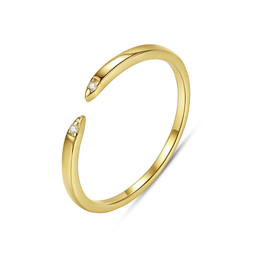 GOLD OPEN ZIRCONIA RING