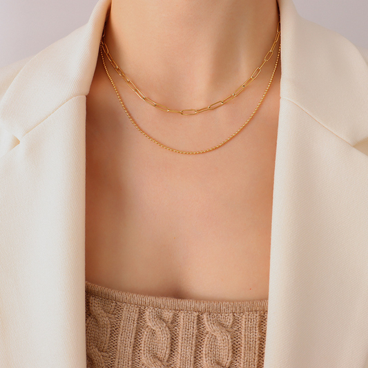 ELE DOUBLE LAYER NECKLACE（全２色）