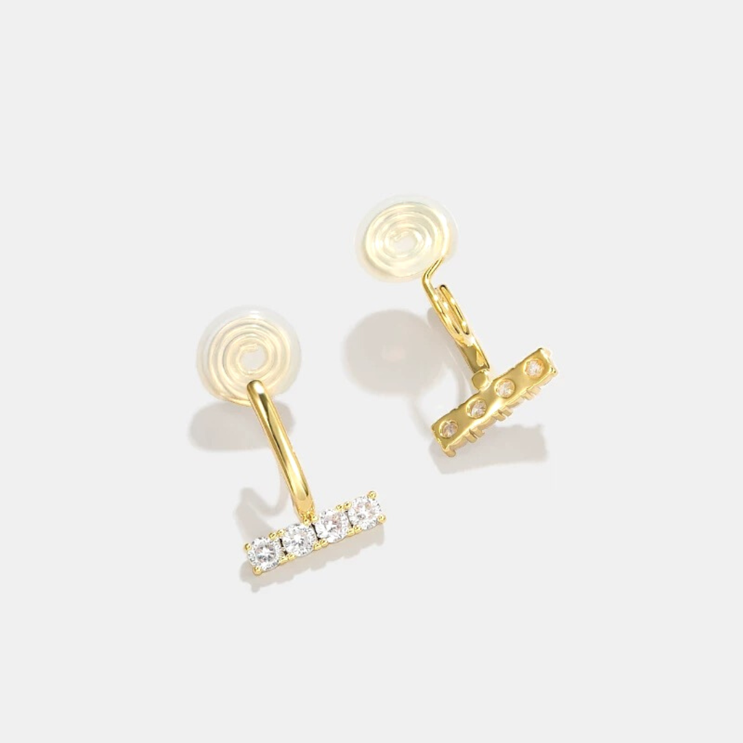 GOLD ZIRCONIA EARRING