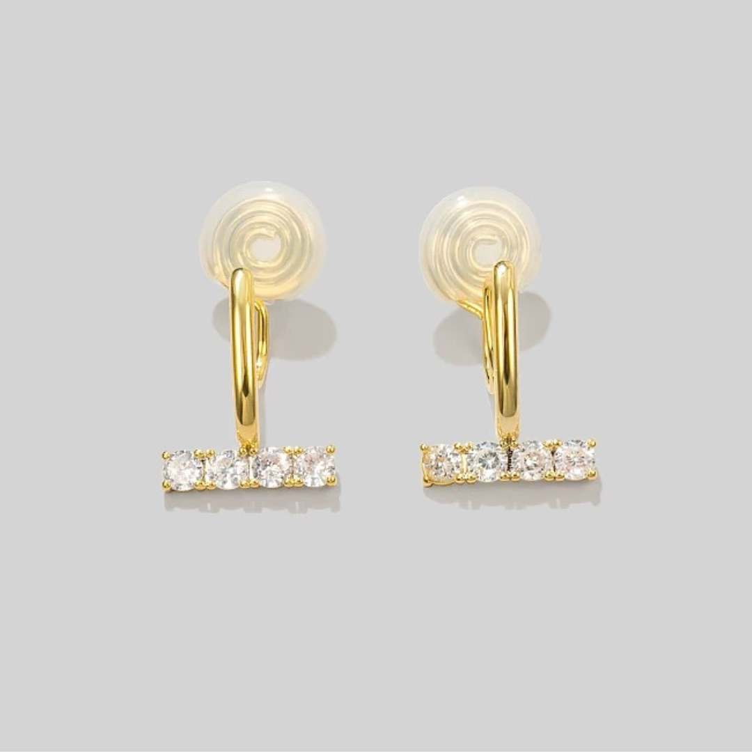 GOLD ZIRCONIA EARRING