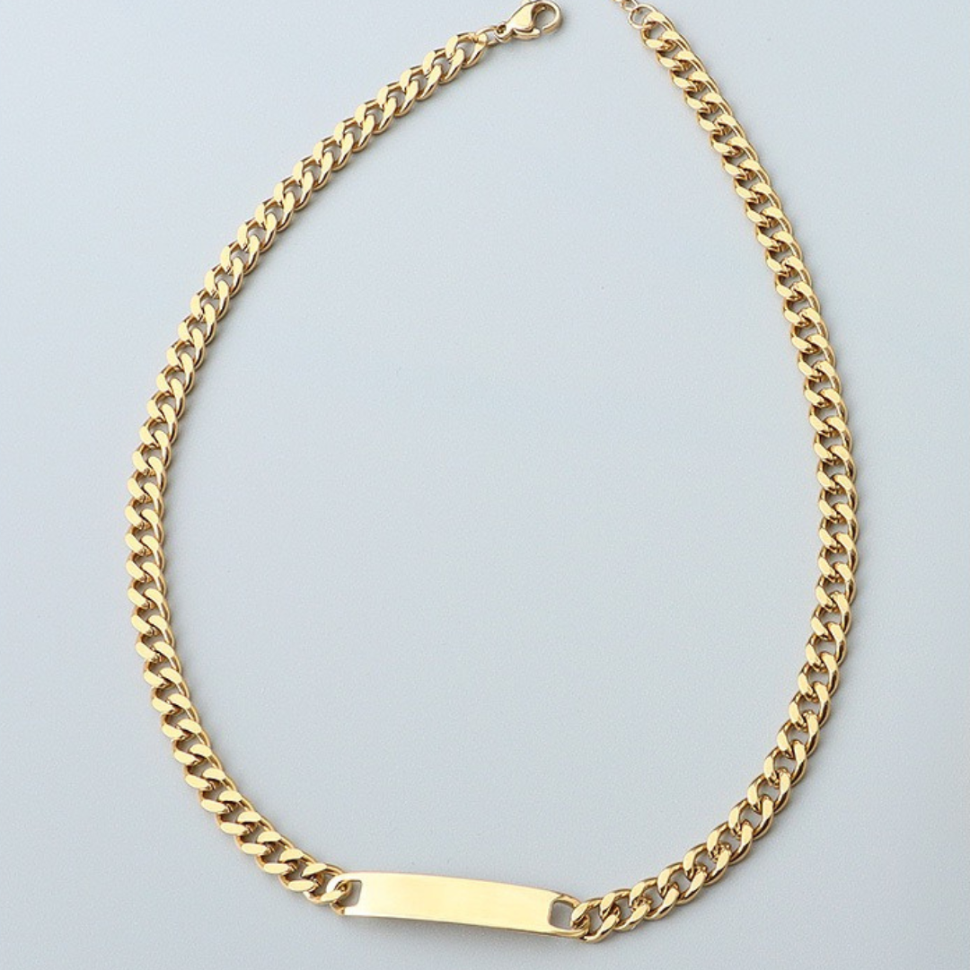 ELE PLATE CHAIN NECKLACE（全２色）