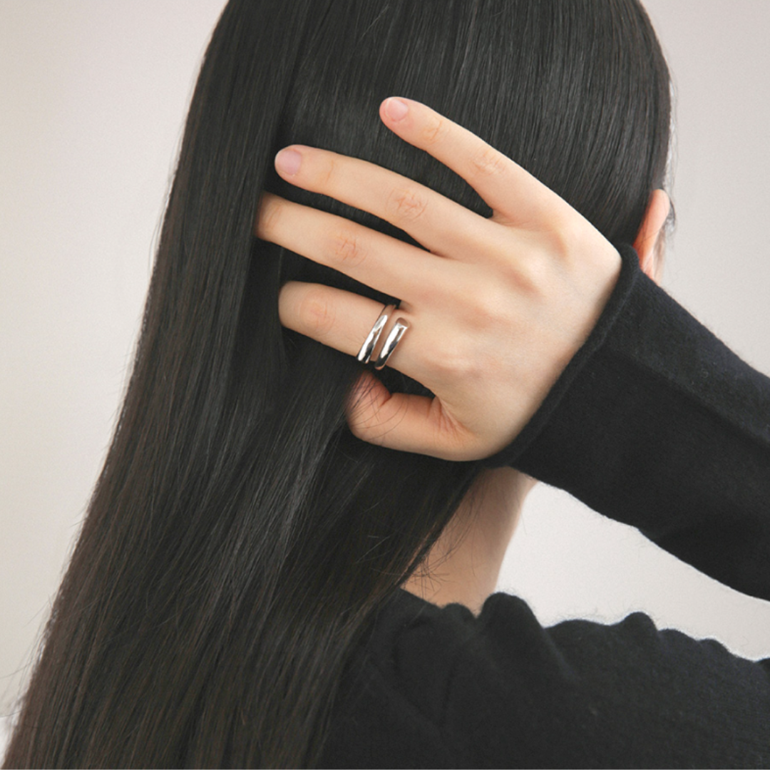 【LUCENT】LAYER OPEN RING