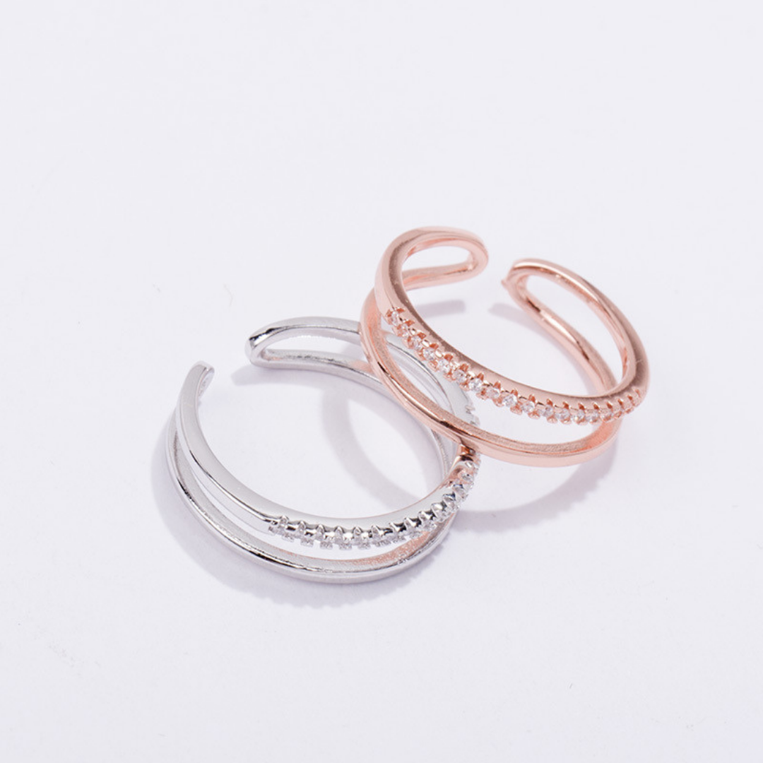 【Express】ZIRCONIA OPEN RING（全２色）