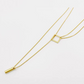 GOLD SQUARE LAYER NECKLACE