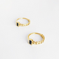 GOLD BLACK PLATE RING