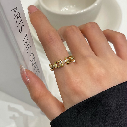 TRENDY JEWEL RING (Gold)